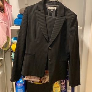 Tahari pin stripped skirt suit